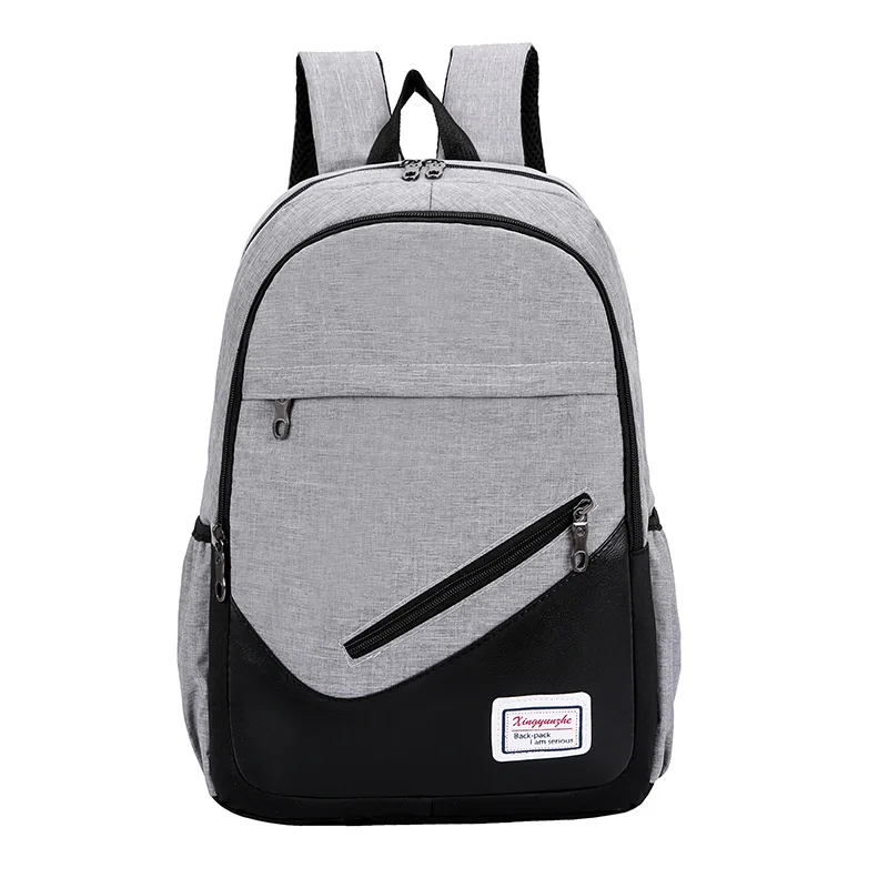 In-Stock New Neutral Backpack Pure Color Travel Polyester Set Lightweight Portable College Style Dual-Shoulder Bag