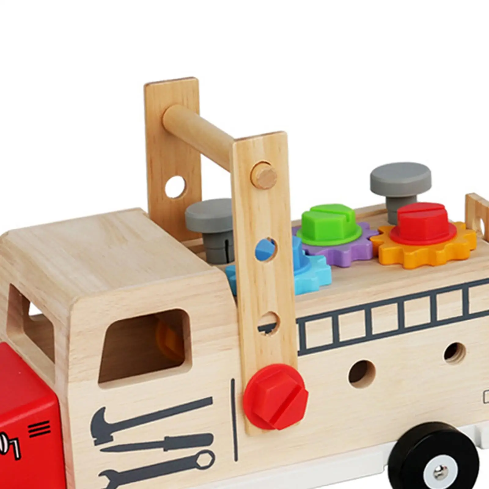 Wood Kids Tool Set Construction Toy Creative Role Play Combination Disassembly