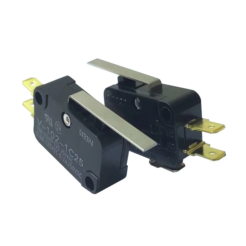

100pcs Japan Micro Roller V-102-1C25 Limit switch water heater swtich 10A 1/2HP 125 250VAC Open close