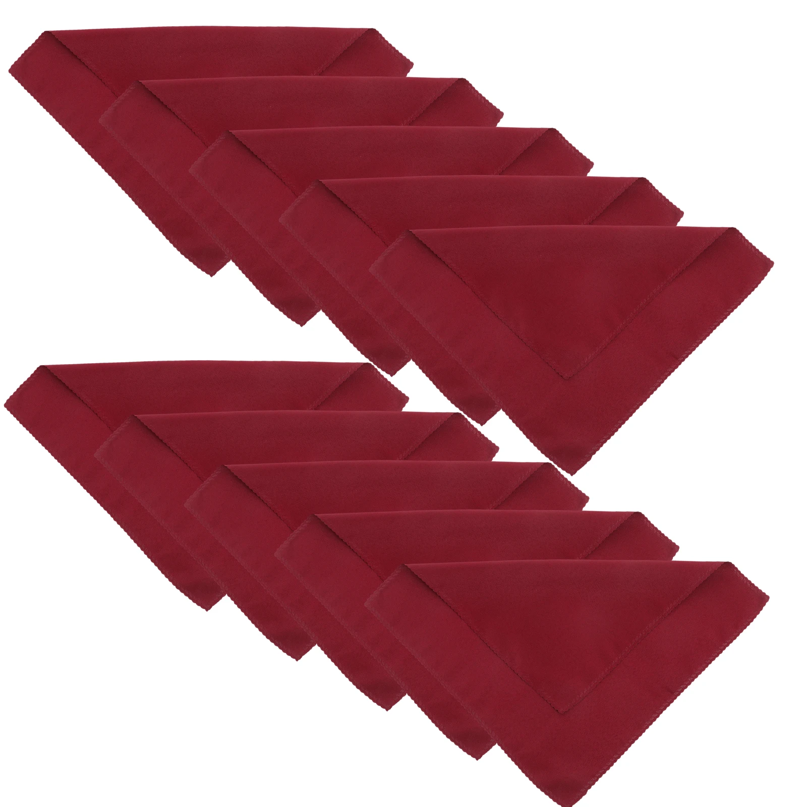 

10pcs Pure Color Napkins 48x48cm Dark Red Cloth Restaurant Hotel Bar Cocktail Dinner Table French Western Party