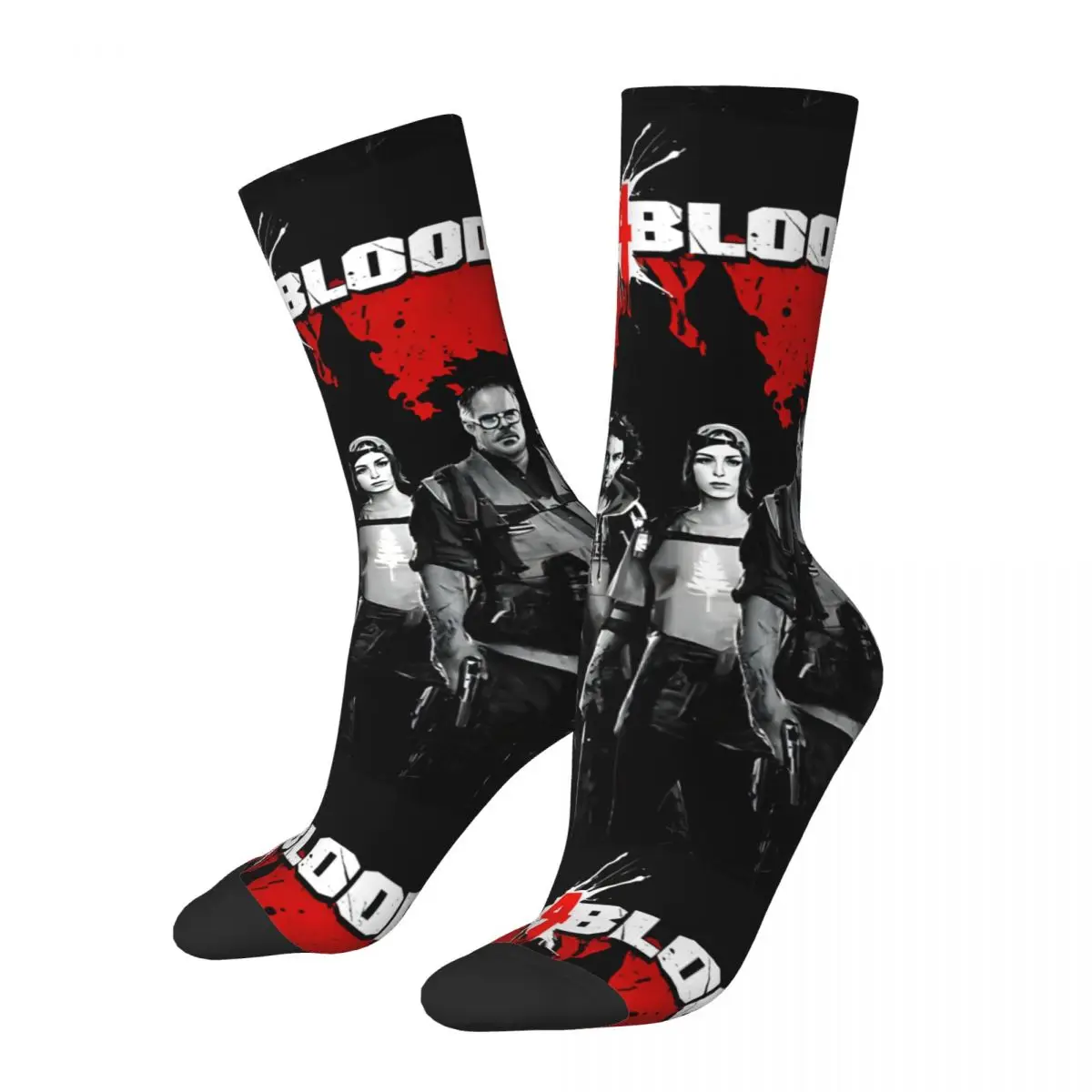 Lustige glückliche Spaß und lustige Herren socken Retro Harajuku B-Back 4 Blut Hip Hop Neuheit nahtlose Crew verrückte Socke Geschenk gedruckt