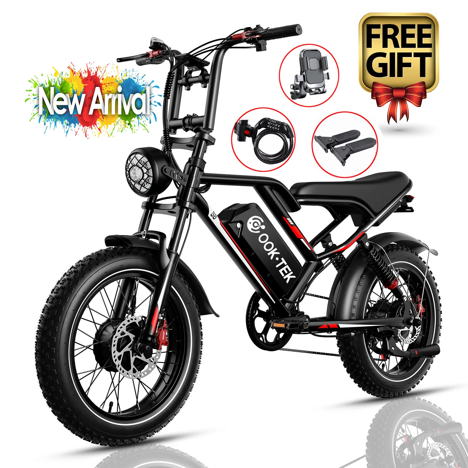 

Электровелосипед с толстыми шинами 20 дюймов для взрослых, с съемным аккумулятором 48В 17.5Ач, в продаже