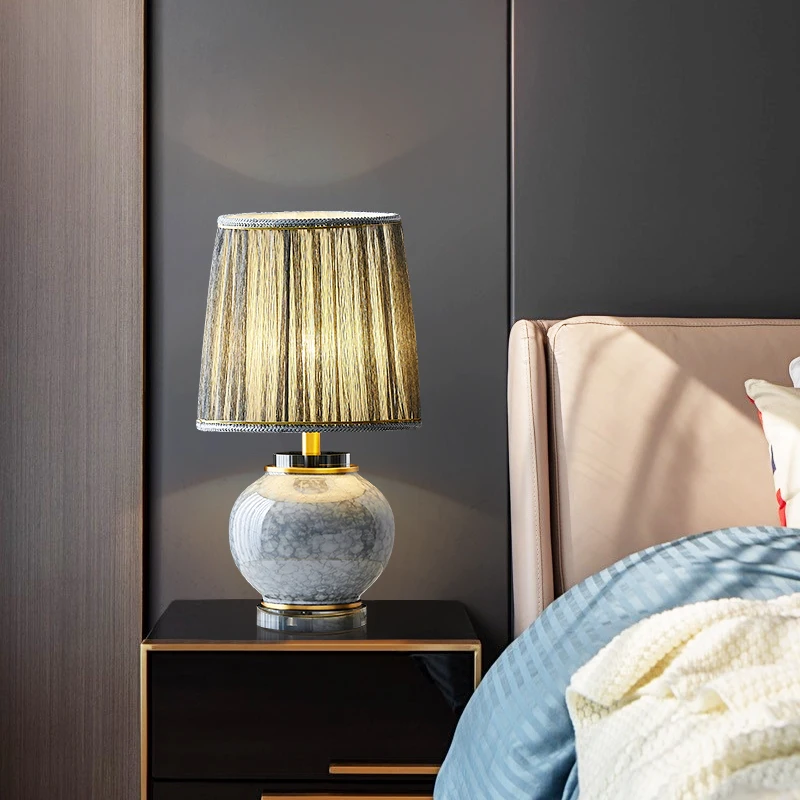 ULANI Modern Ceramics Table Lamp  Luxurious Living Room Bedroom Study LED Originality Brass Desk Light