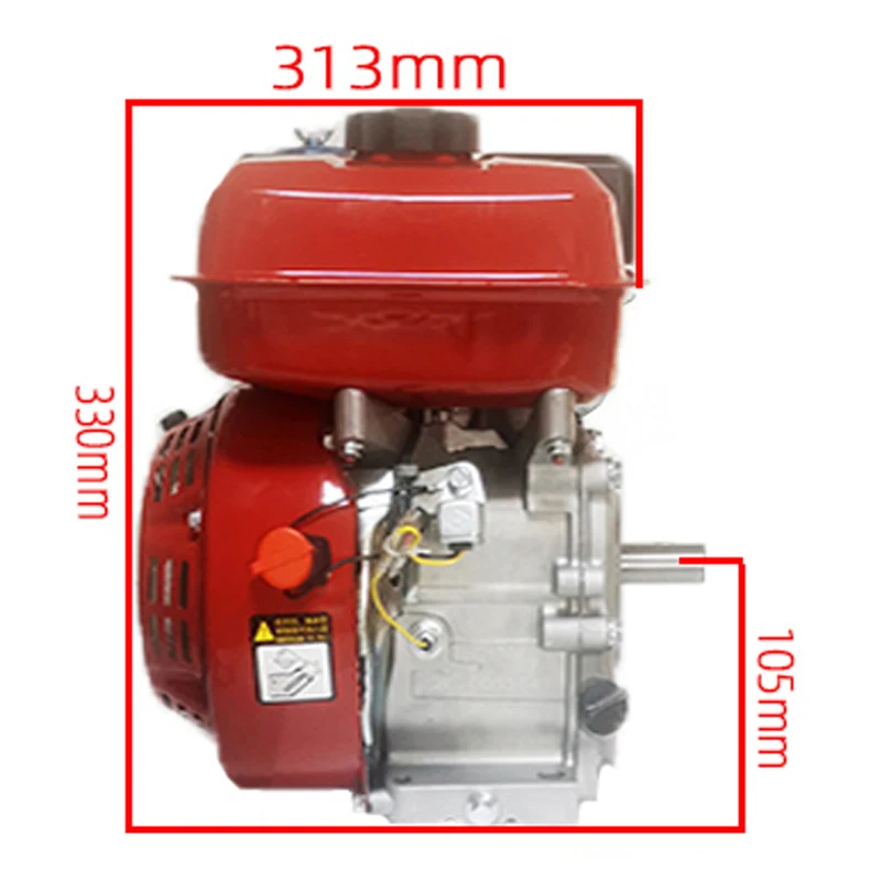 168F-1 Gasoline micro engine 4KW four-stroke small power accessories 196CC flat key shaft engine OHV structure