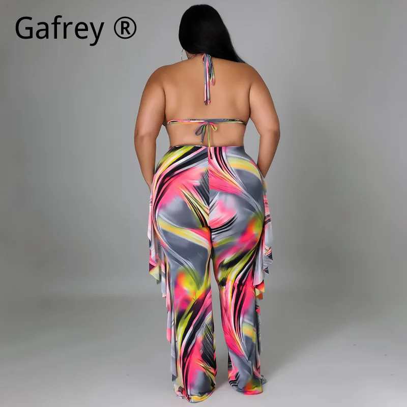 Women Plus Size 3 Piece Swimsuit Set 2026 Sexy Long Pants Bikini With Cover Up High Waist Swimwear Summer Beach Bathing Suit view 3
