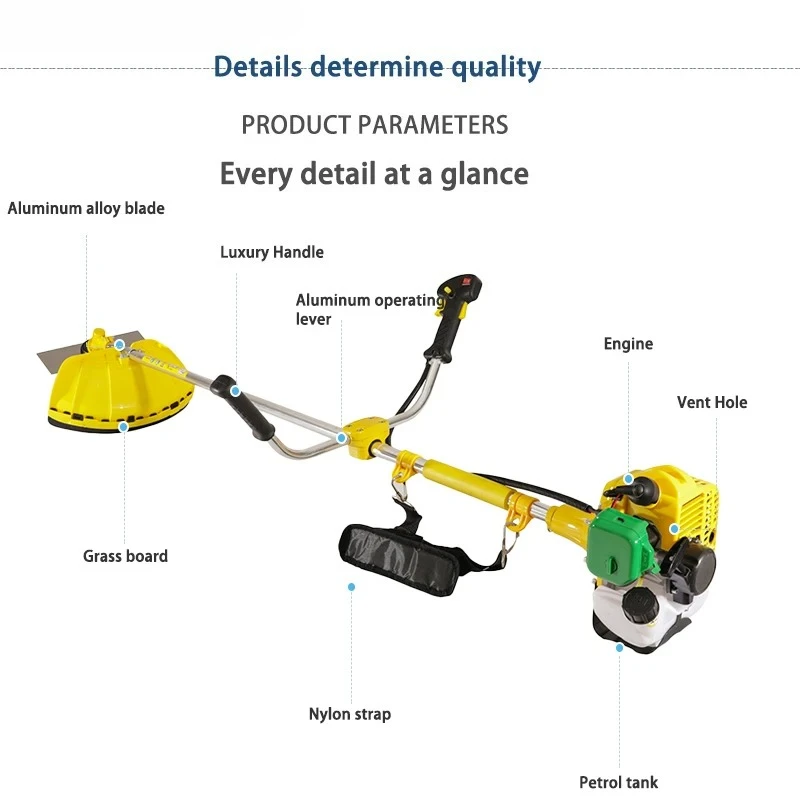Factory Price TU26 Petrol Brush Cutter Garden Tool Portable 2 Stroke 33cc Powered String Trimmer & Grass Cutter Grass Trimmer