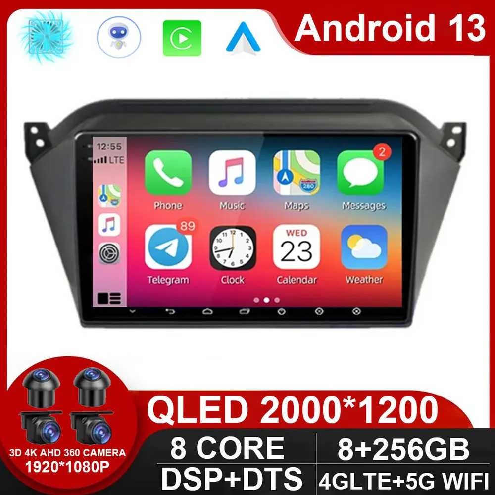 

Android 13 For JAC S2 t40 2015 - 2018 Wireless Carplay Auto Car Radio Video Player GPS Navigation Multimedia Stereo NO DVD 2DIN