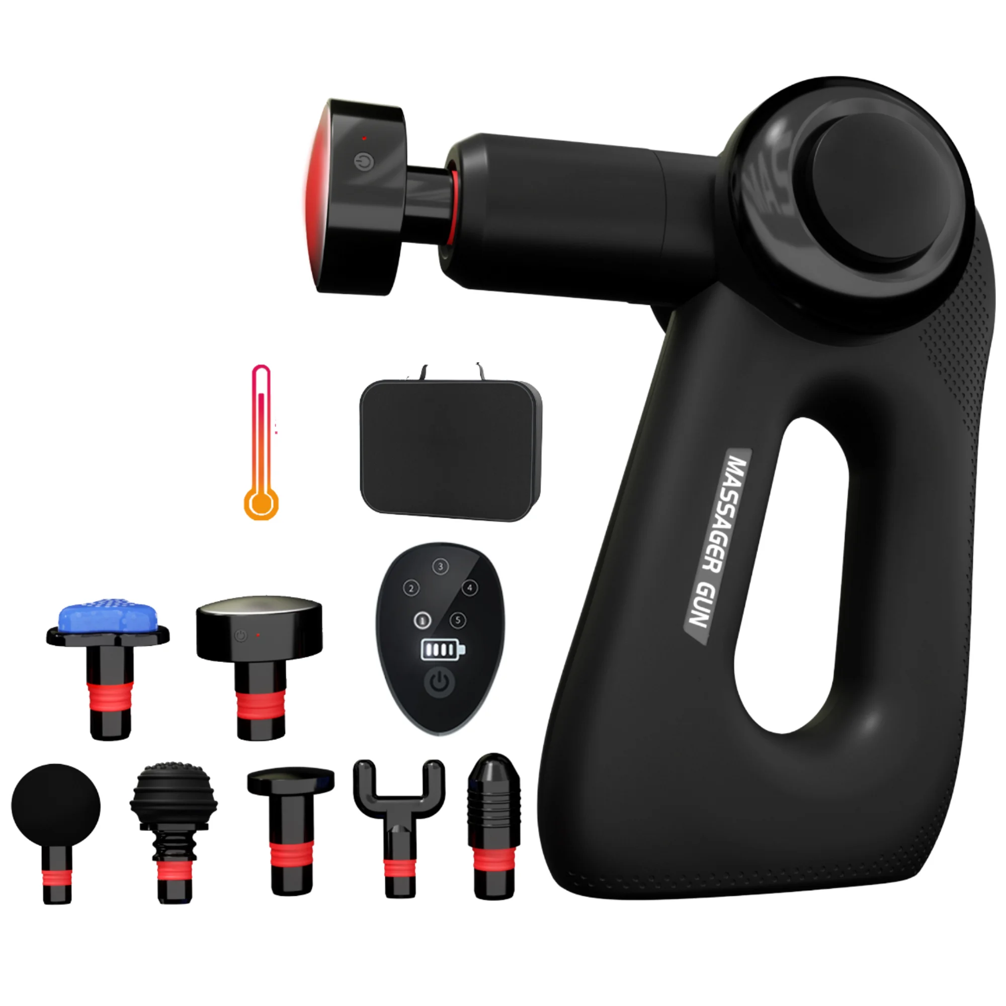 

Professional Cordless Deep Tissue Massage Gun Body Fascial Sport Booster with Vibration and Percussion Features