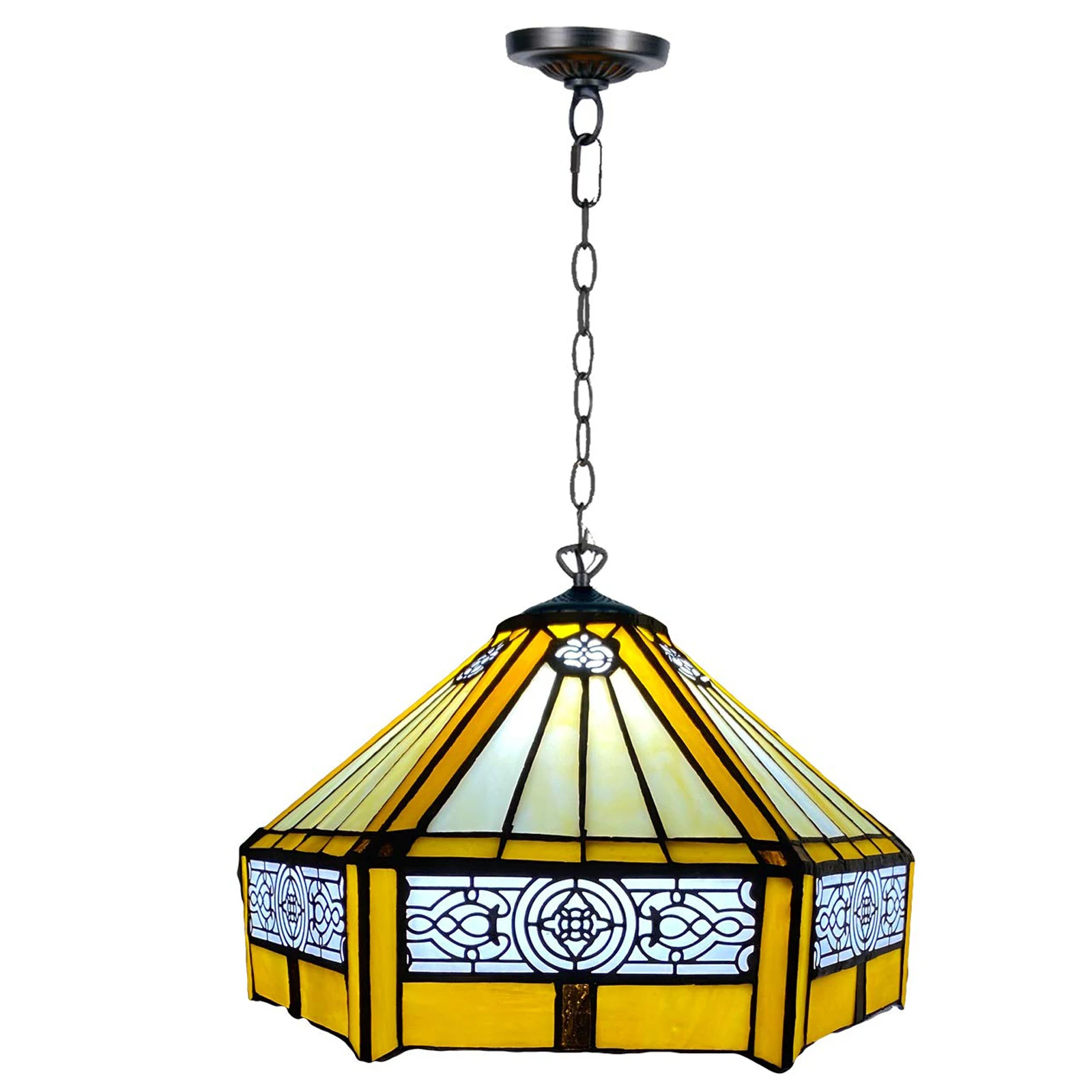 

Pendent Lamp Glass Handcrafted Stained Glass Lamp Ceiling Light for Living Room Bedroom Lounge Hallway