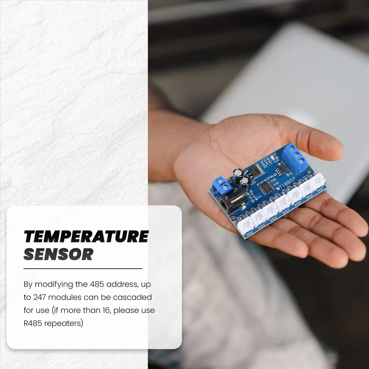 a86g new 7 Channel RS485 Temperature Sensor Measurement MODBUS RTU Paperless Recorder PLC NT18B07