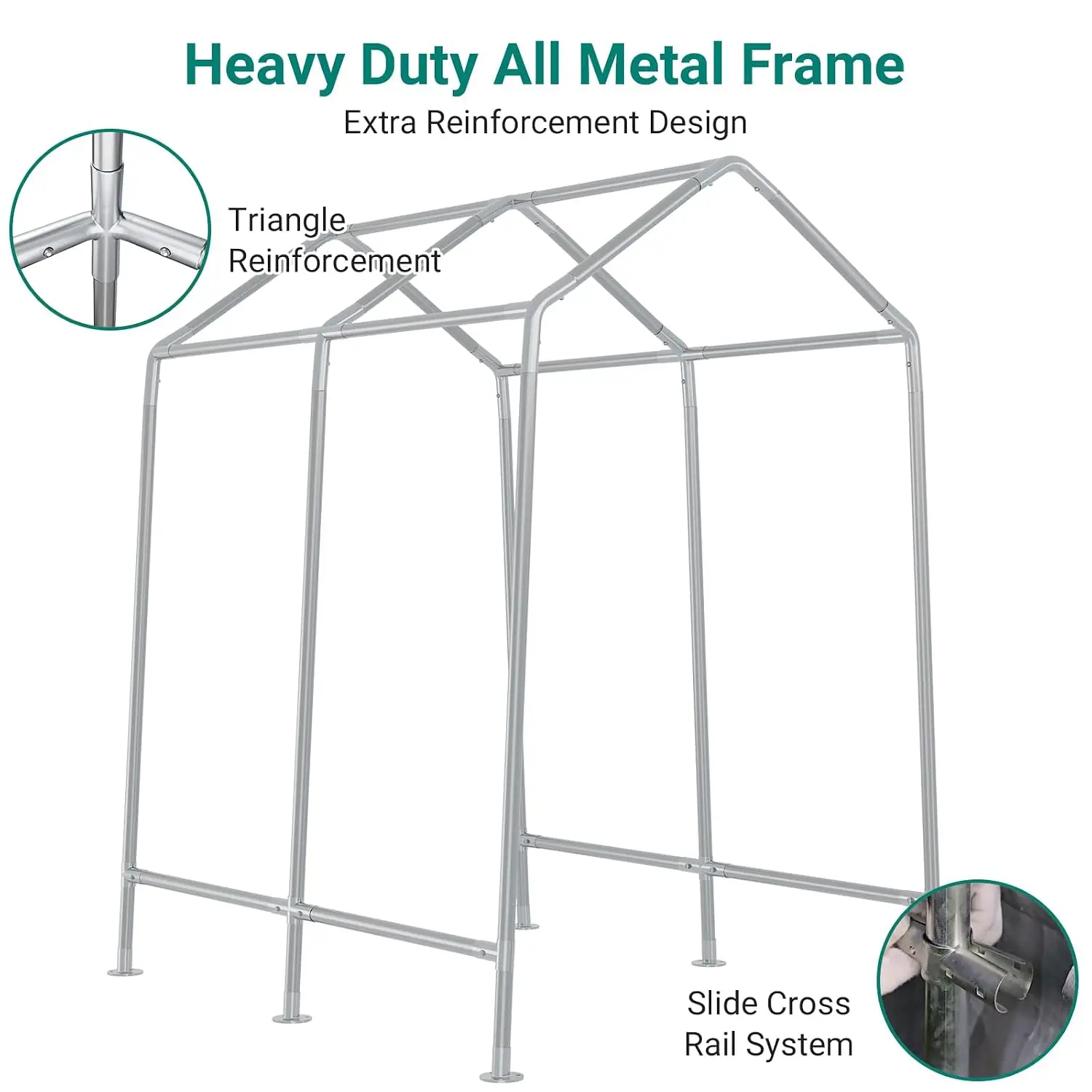 10x10FT Waterproof Carport with Roll-Up Zipper Door, Portable UV Shelter for Car Motorcycle Bike & Tools Storage, Customized