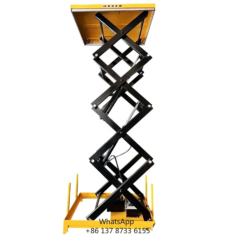 Manual Double Scissor Electric Lift Table Portable Table Lifting