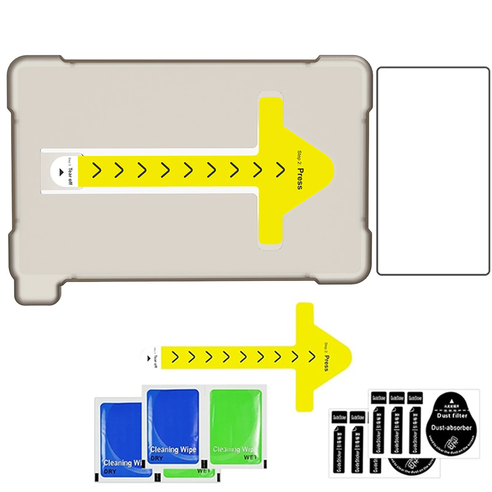 

Противоударная пленка из закаленного стекла для пульта дистанционного управления DJI RC Pro 2 — прозрачная защитная пленка HD с защитой от царапин и установочными инструментами