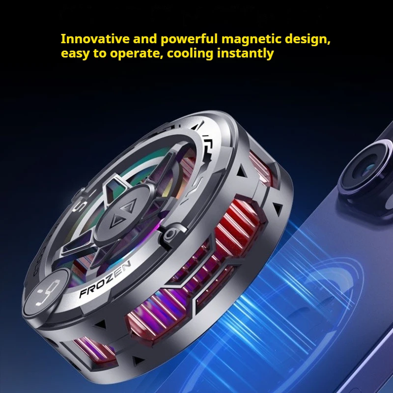 مبرد هاتف K20 مغناطيسي لأشباه الموصلات مع شاشة رقمية وأضواء RGB للألعاب سريعة الحرارة وتبريد قوي #5