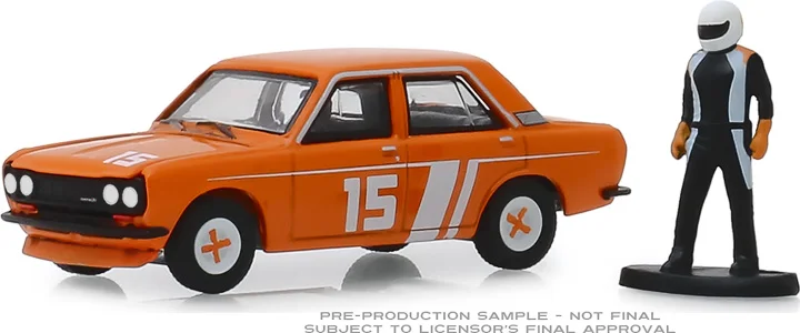 1:64 1970 510 w motorista de carro de corrida alta simulação liga modelo de carro brinquedo colecionável presente lembrança exibição ornamento