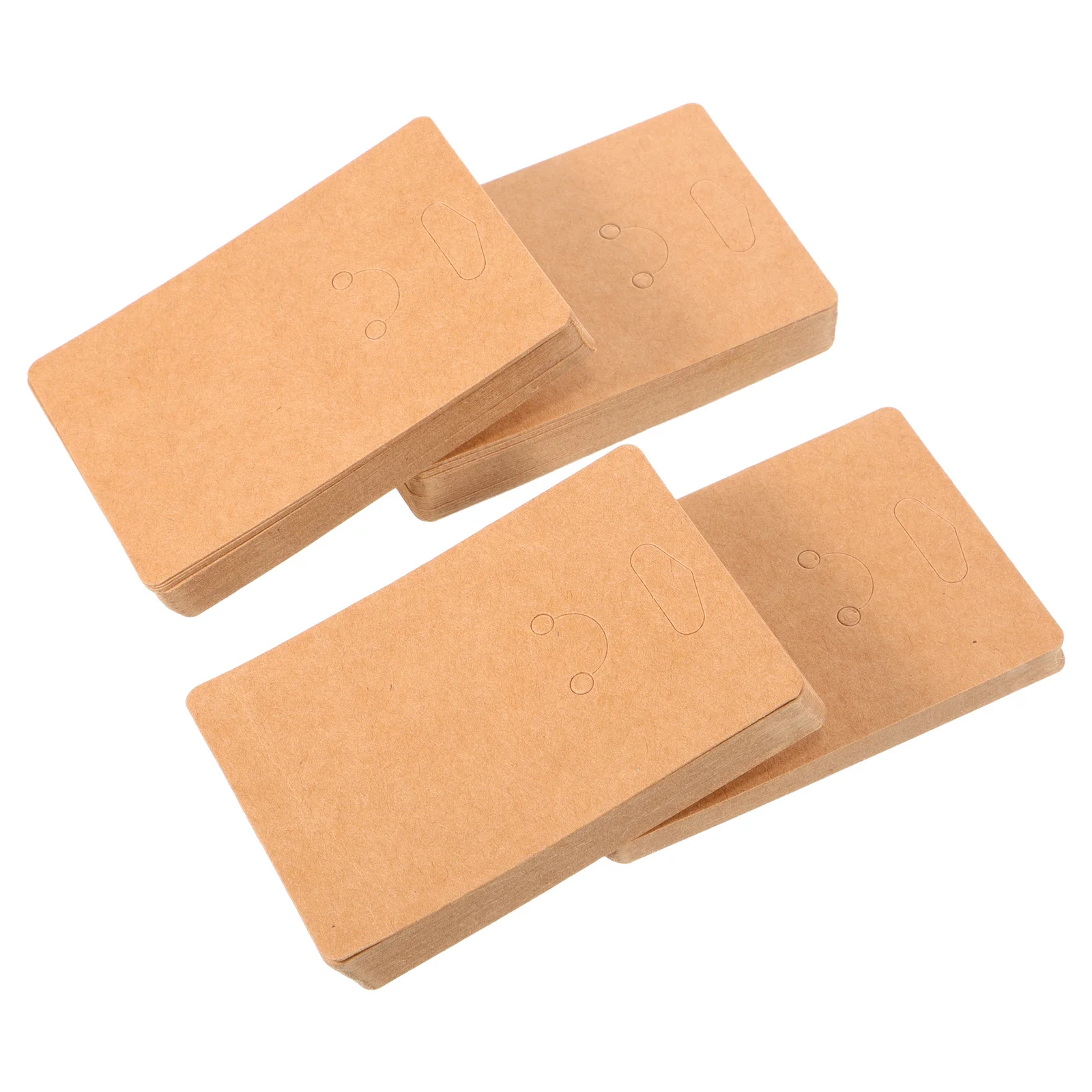

100Pcs Brown Kraft Paper Keychain Display Cards Holder for Jewelry Packaging Small Business Retail Trade Show Brown Card