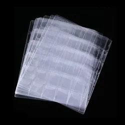 3 Hole Coin Album Collection Pages 12 20 30 35 42 Grids Transparent Coin Sheet PVC Protector 26mm/28mm/30mm/33mm/35mm/40mm/62mm