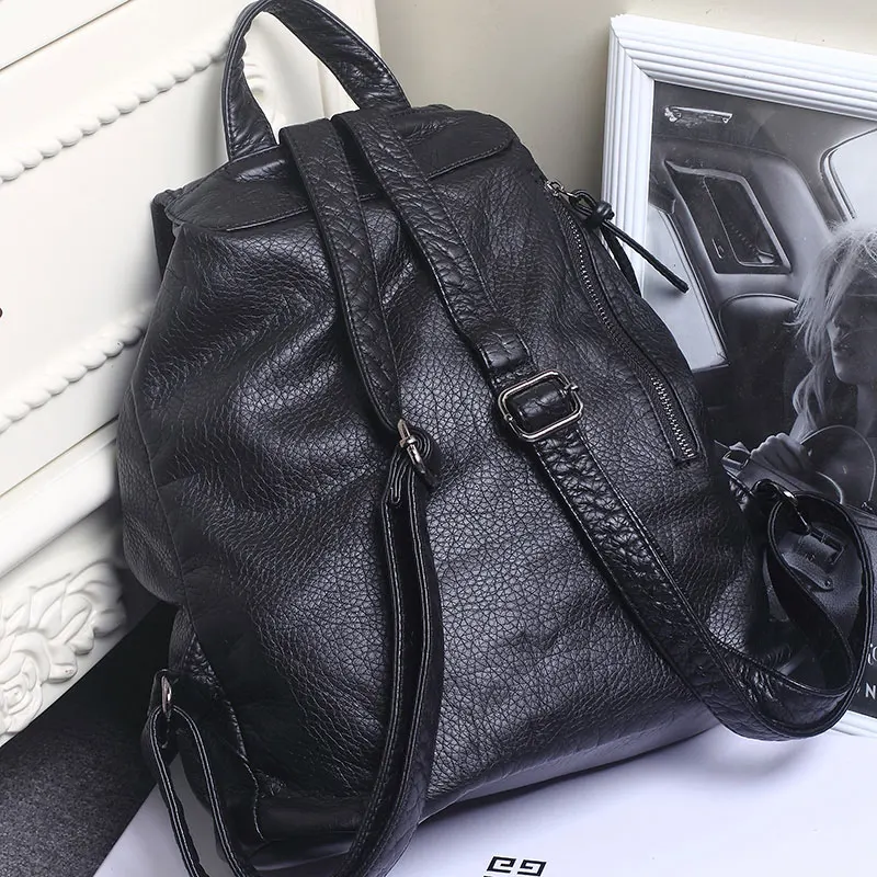 Modischer Rucksack, neuer Stil, trendiges Retro-Design, vielseitig, Doppelschulter-Rucksack, Reisetasche – Detail 3