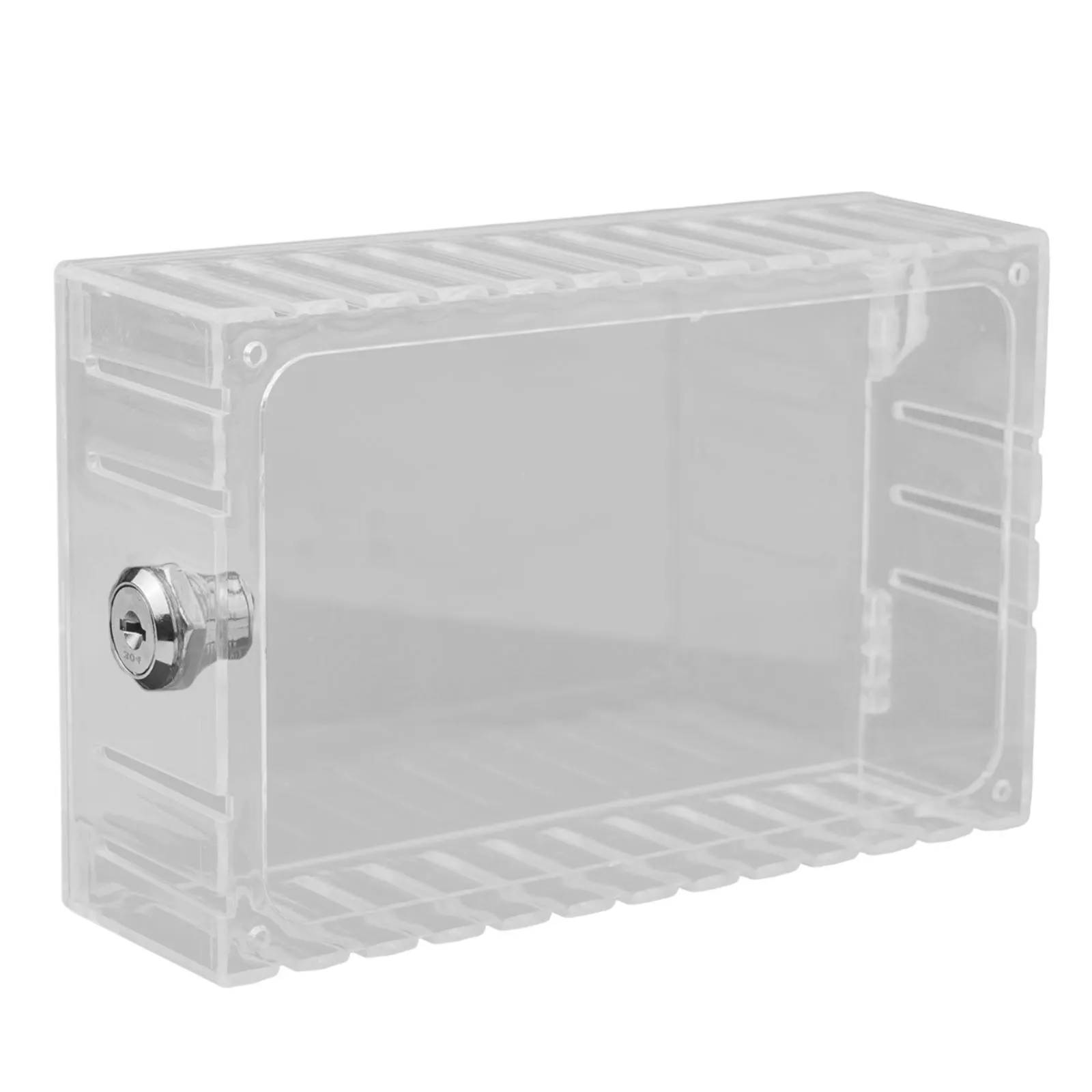 

1pc Thermostat Lock Box Cover Transparent Wall-mounted Thermostat Lock Box With Key Air Conditioner Lock Box Cover