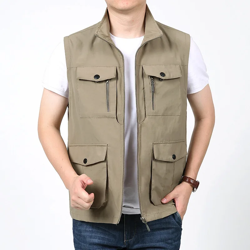 

Multi-pocket Fishing Vest Men's Tooling Vest Loose Summer Multi-functional Outdoor Leisure Photography Work Clothes
