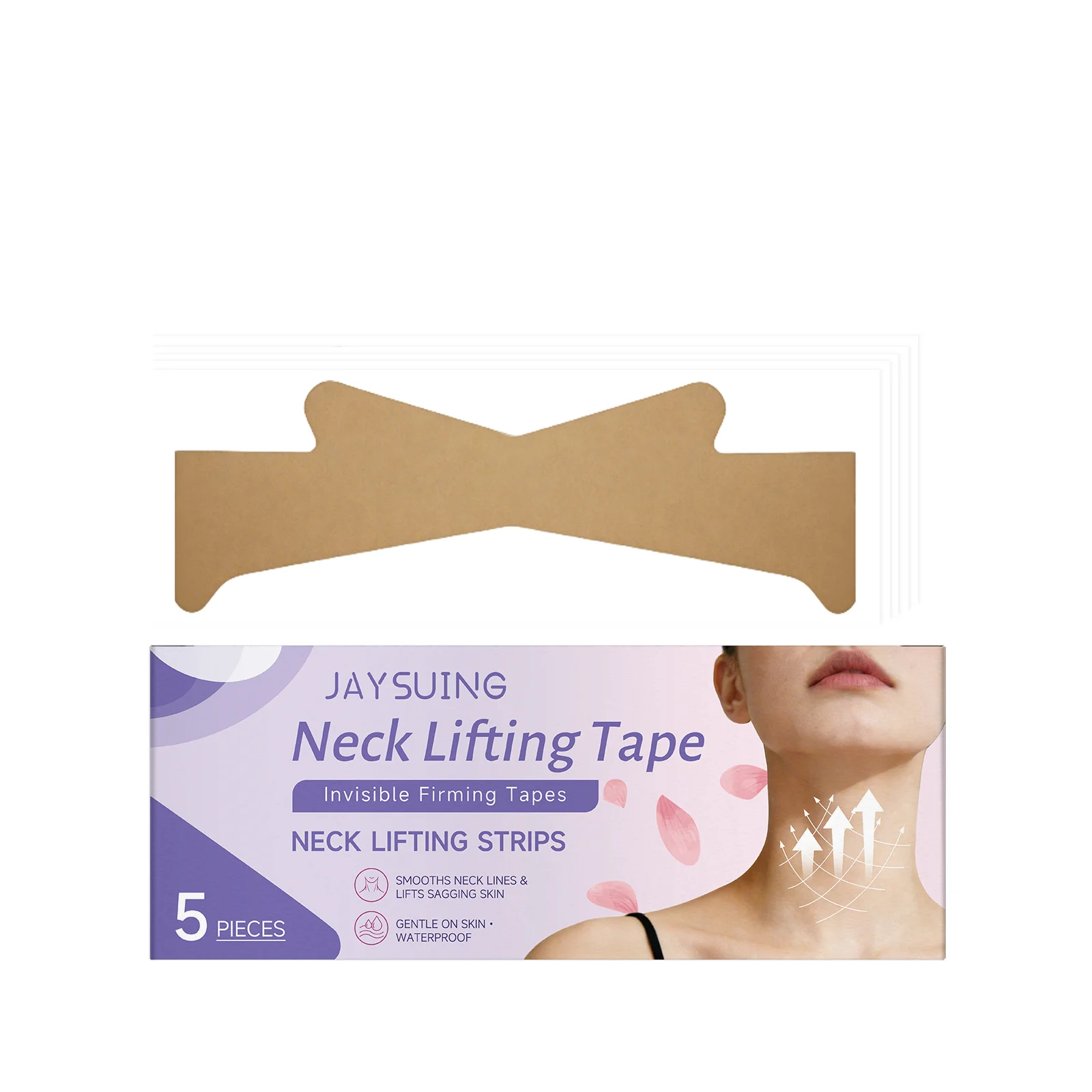 Invisible neck care patch, daily gentle moisturizing for the skin, fine lines, fits contours, protects facial contours