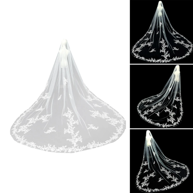 Handmade Lace Wedding Veil Comfortable Veils Sophisticated Bride Veils for Wedding Day