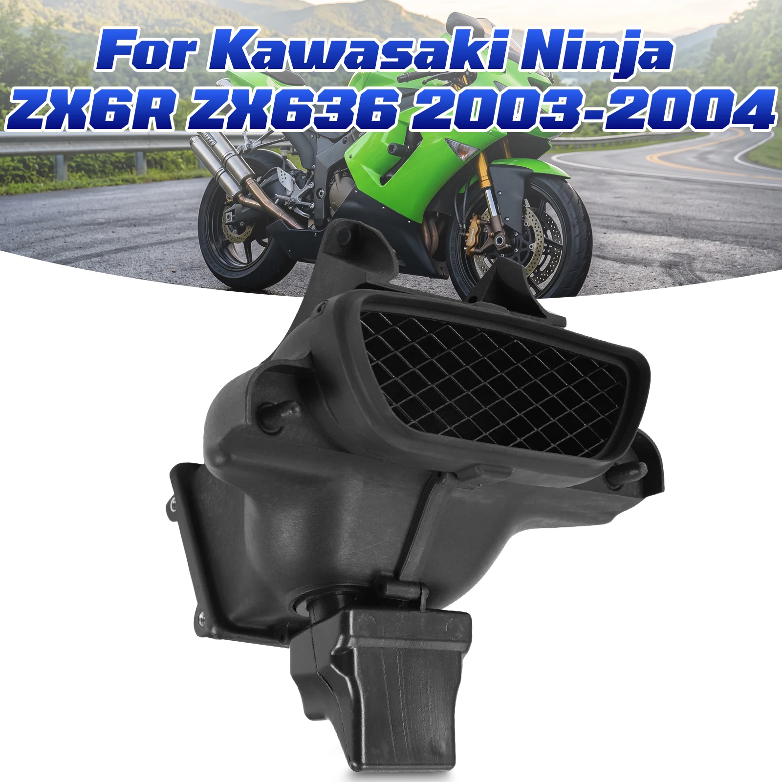 Fit for Kawasaki Ninja Zx6R Zx-6R Zx636 2003-2004 Motorcycle Abs Ram Air Duct Intake Tube Duct Cover