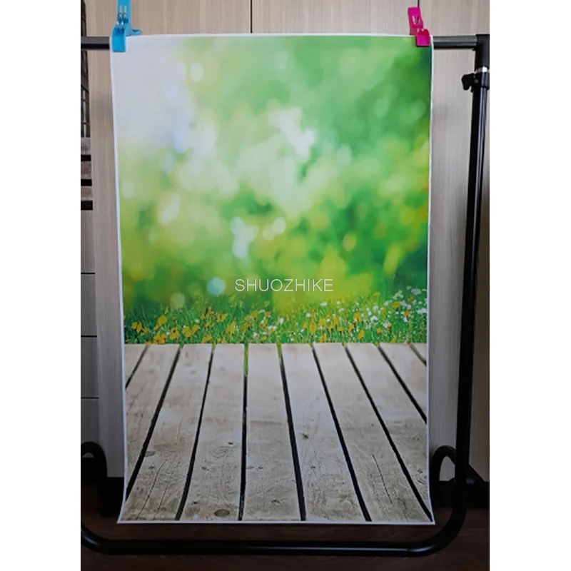 Cenários fotográficos de tecido fotorrealista, parede e piso de madeira, pranchas de flores, paisagem, estúdio fotográfico, fundo 22517 MBD-05