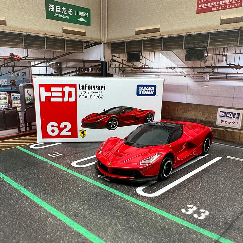 10CM TOMY Alloy Car TOMICA Ferrari 62 Toys Vehicle Diecast Metal Model for Children Gift Present  Decoration Original Ins Decor