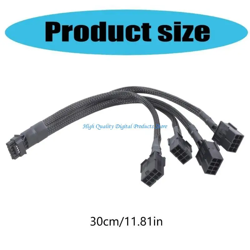 U2JE 4x 8pin da femmina a 12VHPWR PCIE 5.0 16pin ATX3.0 Cavo per schede grafiche RTX40