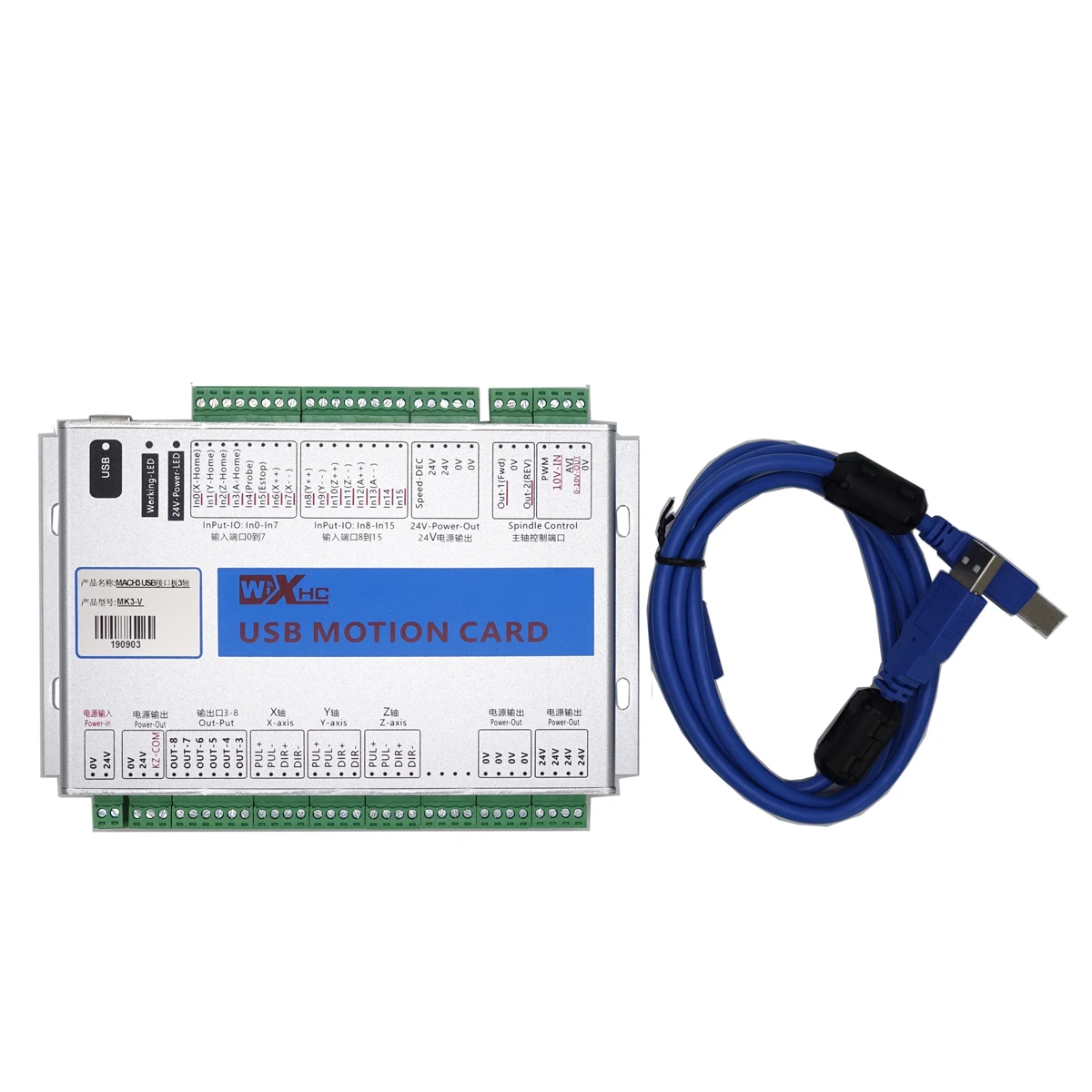 Imagem -04 - Motion Control Card para Cnc Gravura Máquina de Corte Usb Breakout Board Xhc Mach3 Mkx-v Mk3-v Mk4-v Mk6-v 2mhz Eixos Eixos