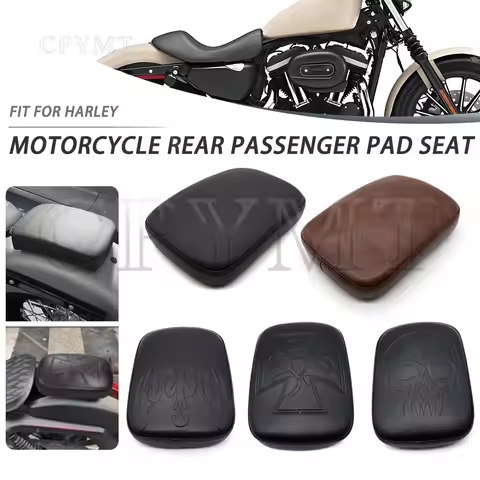 Universal Motorcycle Rear Passenger Pad Seat 8 Suction Cup fit For Harley Touring XL 883 1200 Sportster Softail