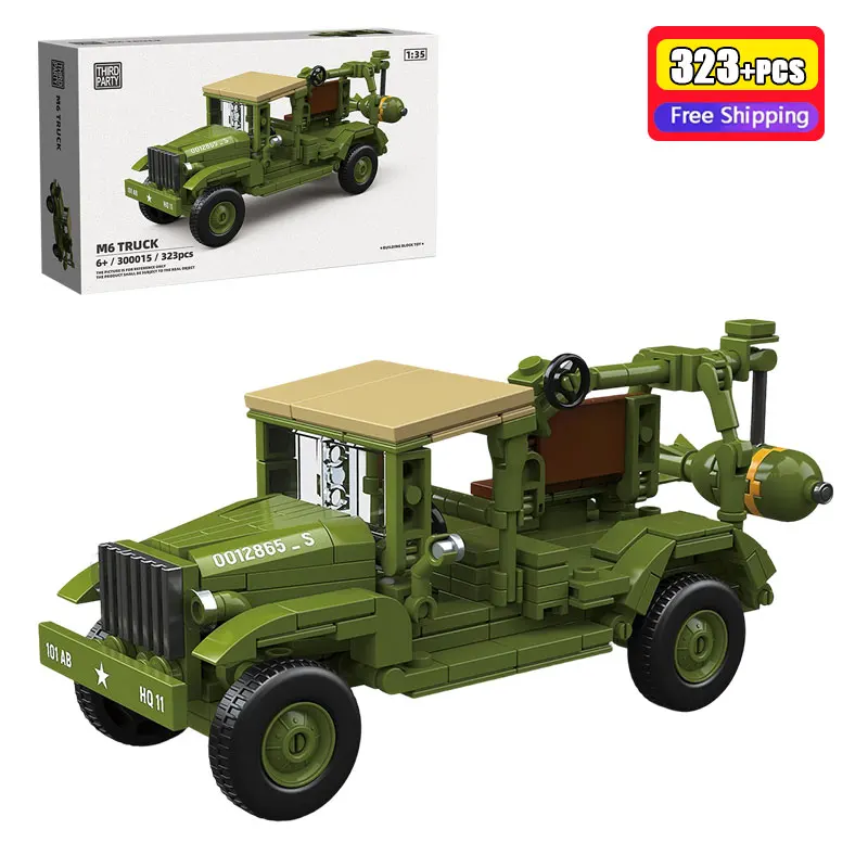 

Набор строительных блоков M6 для военной техники, 323 детали, развивающие конструкторы для мальчиков, подарки для детей