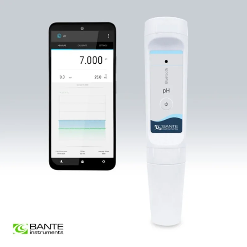 Bluetooth Pen pH Tester for Android 0.002 Accuracy 5-Point Calibration ATC Auto-read Limit Alerts