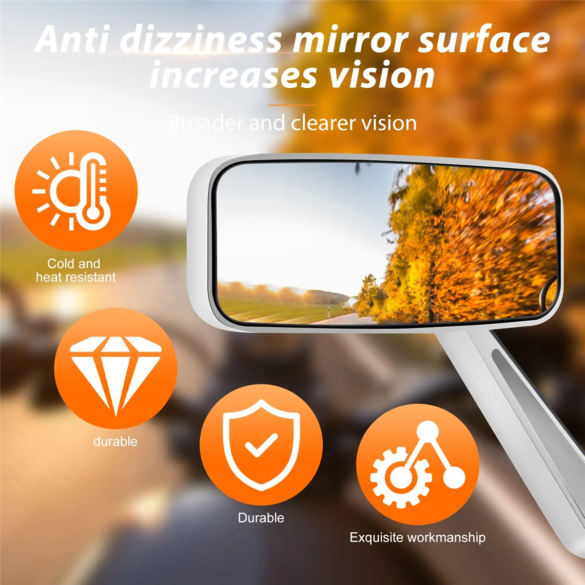 مرايا الرؤية الخلفية للدراجات النارية من الكروم ، هوندا ، سوزوكي ، 8 * ، 10 *