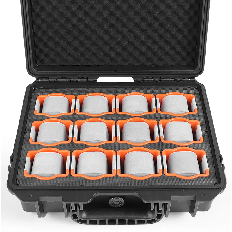 Imagem -02 - Relógio Organizador Caixa de Exibição de Jóias Case de Armazenamento Anti-gota à Prova Ddustágua Dustproof Assista Mala Flanela Relógio Travesseiro 12 Grades