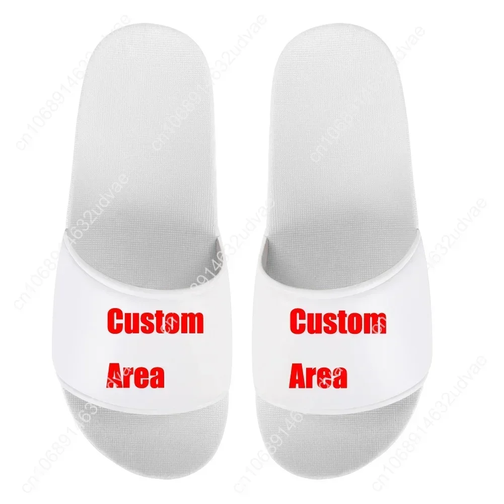 

Custom Summer Sandals Women Man Boy Girl Slippers Couple Home Sandal Women Indoor Slip On Shoes House Floor Non-slip Slides