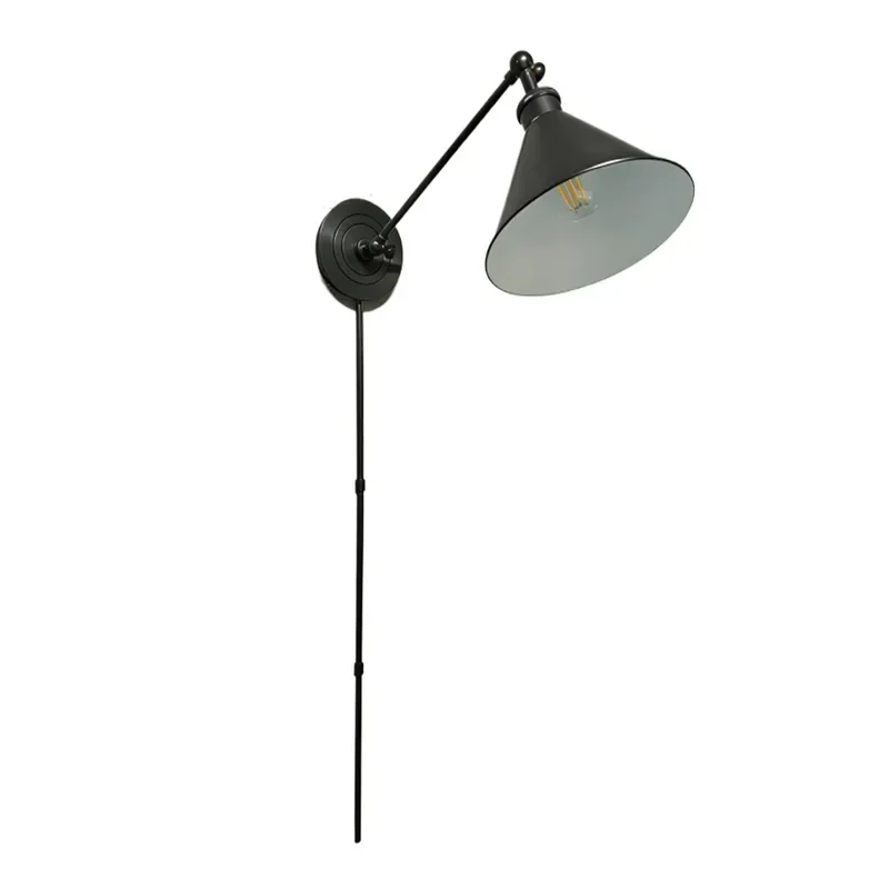 Simple Nordic design LED ceiling light, featuring brass and black iron antique finish, suitable for indoor dining rooms