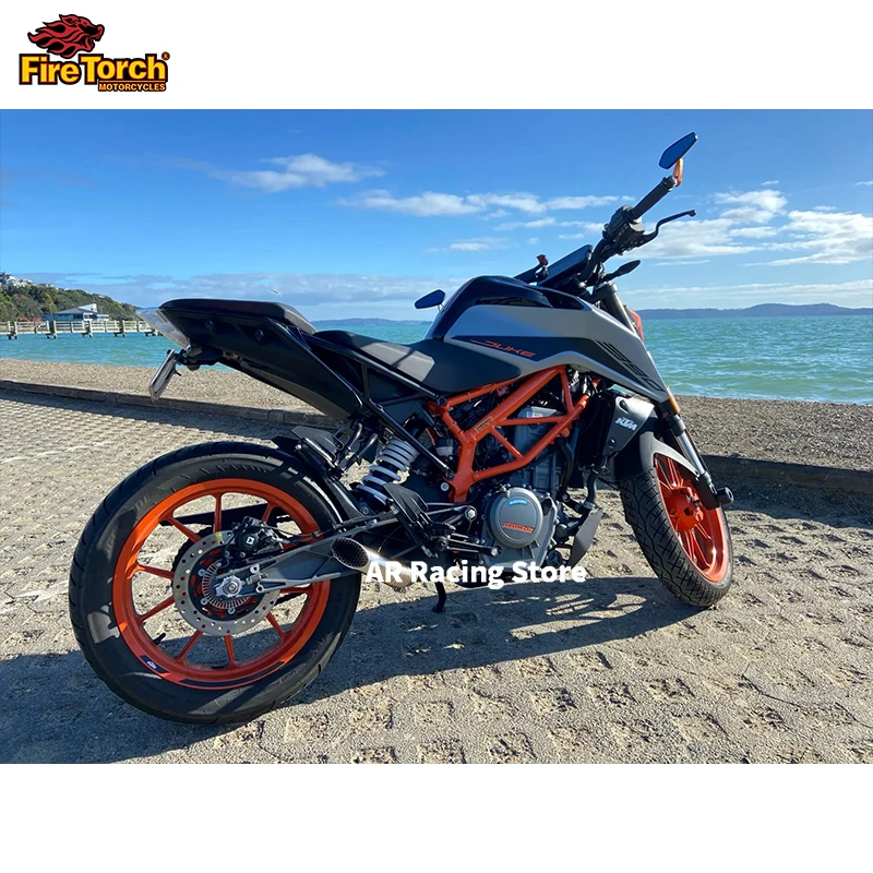 ل Ktm Duke 390 250 200 125 Rc390 Rc250 2017 - 2020 دراجة نارية المخفية العادم الأوسط وصلة الأنابيب الخمار تعديل الدراجة الهروب موتو
