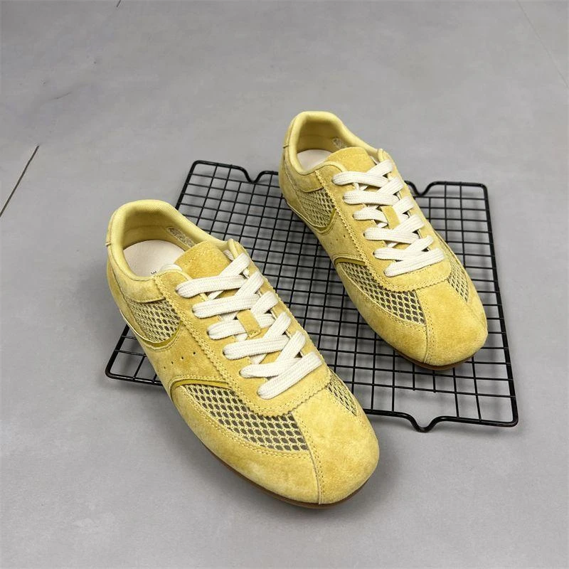 Summer New Style Casual Sports Shoes AGAM Soft Bottom Net Breathable Deqin Men's Shoes Fashionable Low Top Glue Stick Shoes