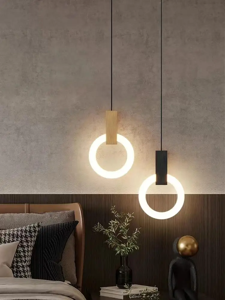 

Nordic bedroom bedside LED Hanging lamp Modern Restaurant Kitchen Island Dining table Bar Pendant Lights