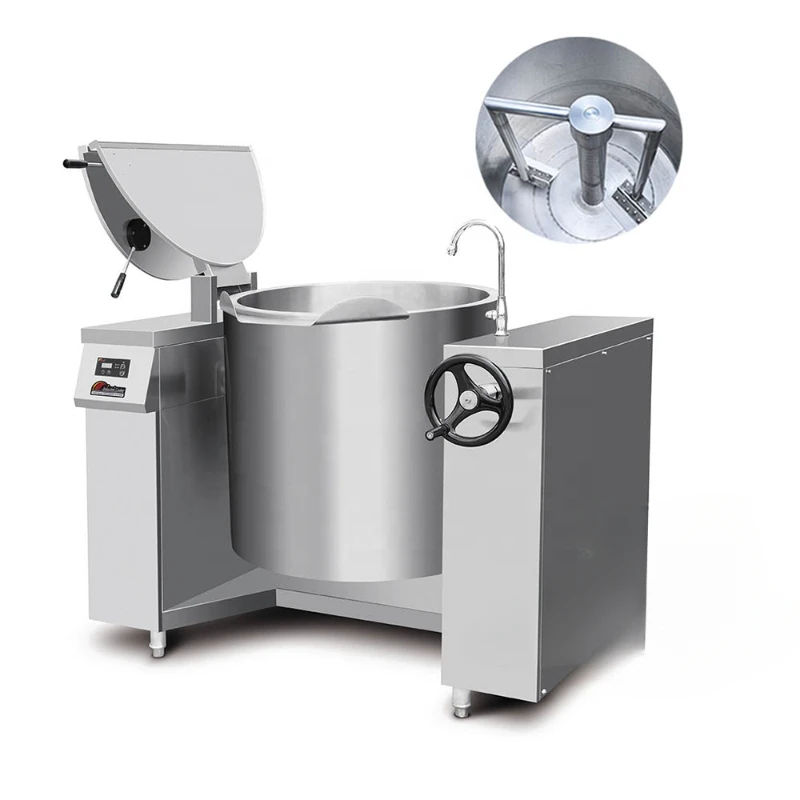 50-500L Jam Machine Turkish Delight Machine Industry Cooker Electric Induction Commercial Boiler Kettle Tilting Cooking Mixer