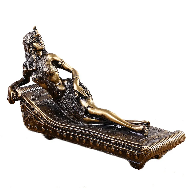 New Egypt Pharaoh Cleopatra Statue Retro Mummy Sculpture Bar Shop Window Desktop Decoration Home Ornament Tourism Souvenir Gifts