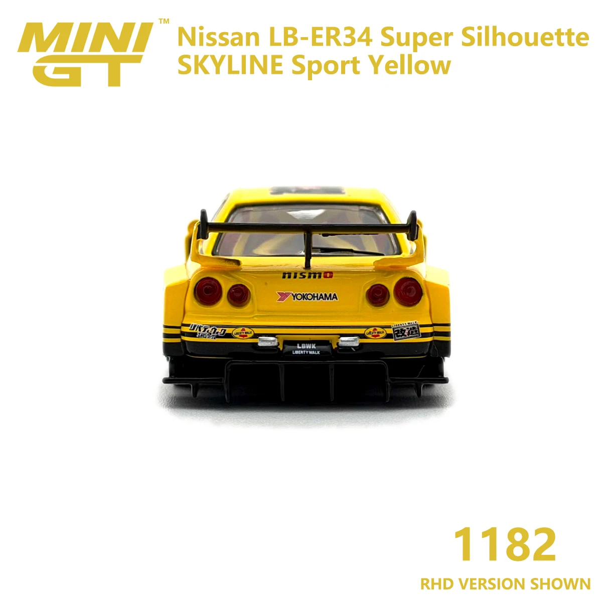 In Stock MiniGT 1182 1:64 LBWK-ER34 Super Silhouette Skyline Sport
