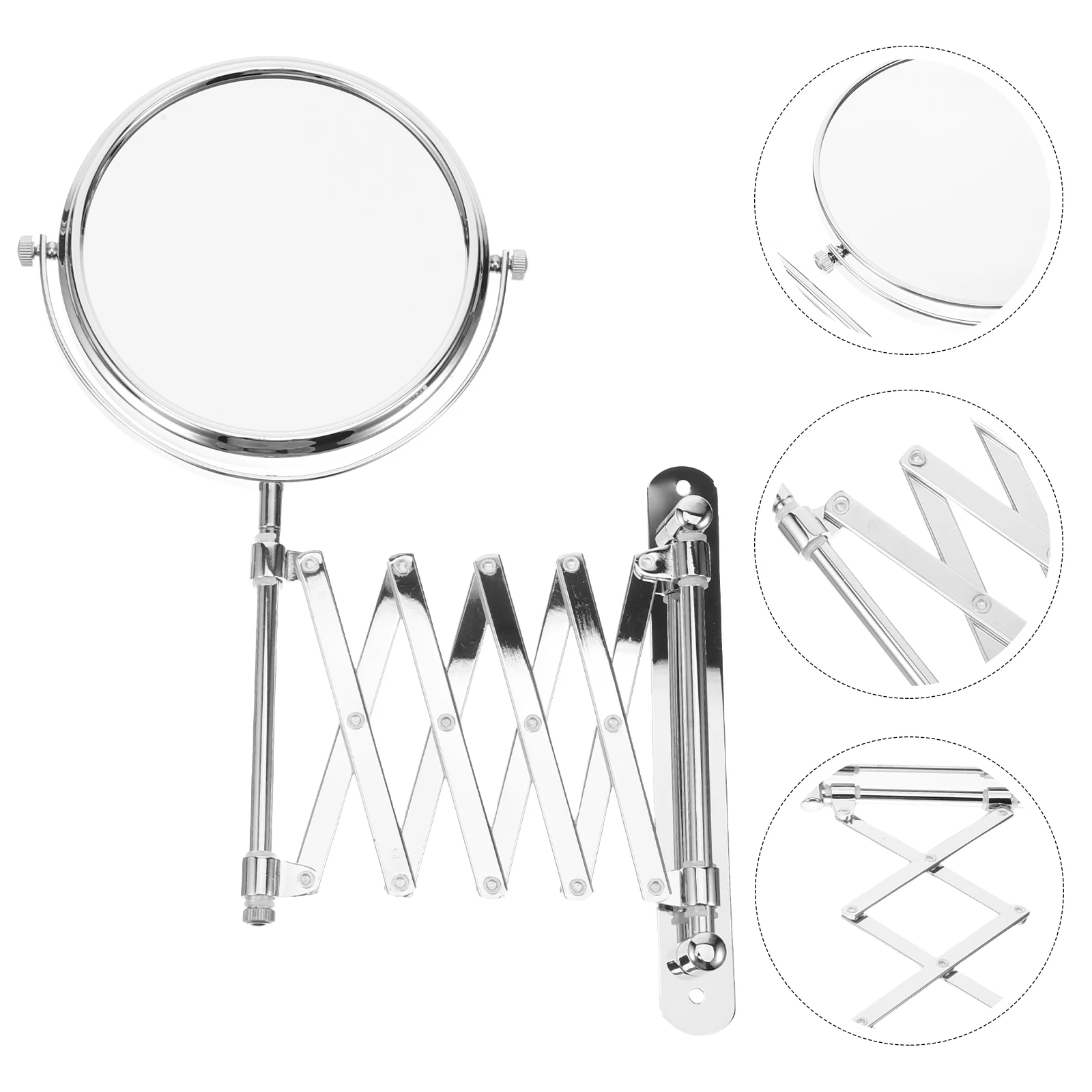 6 Inch Extendable Mirror for Bathroom Magnifying Light up Makeup Wall Mounted Vanity Mirrors