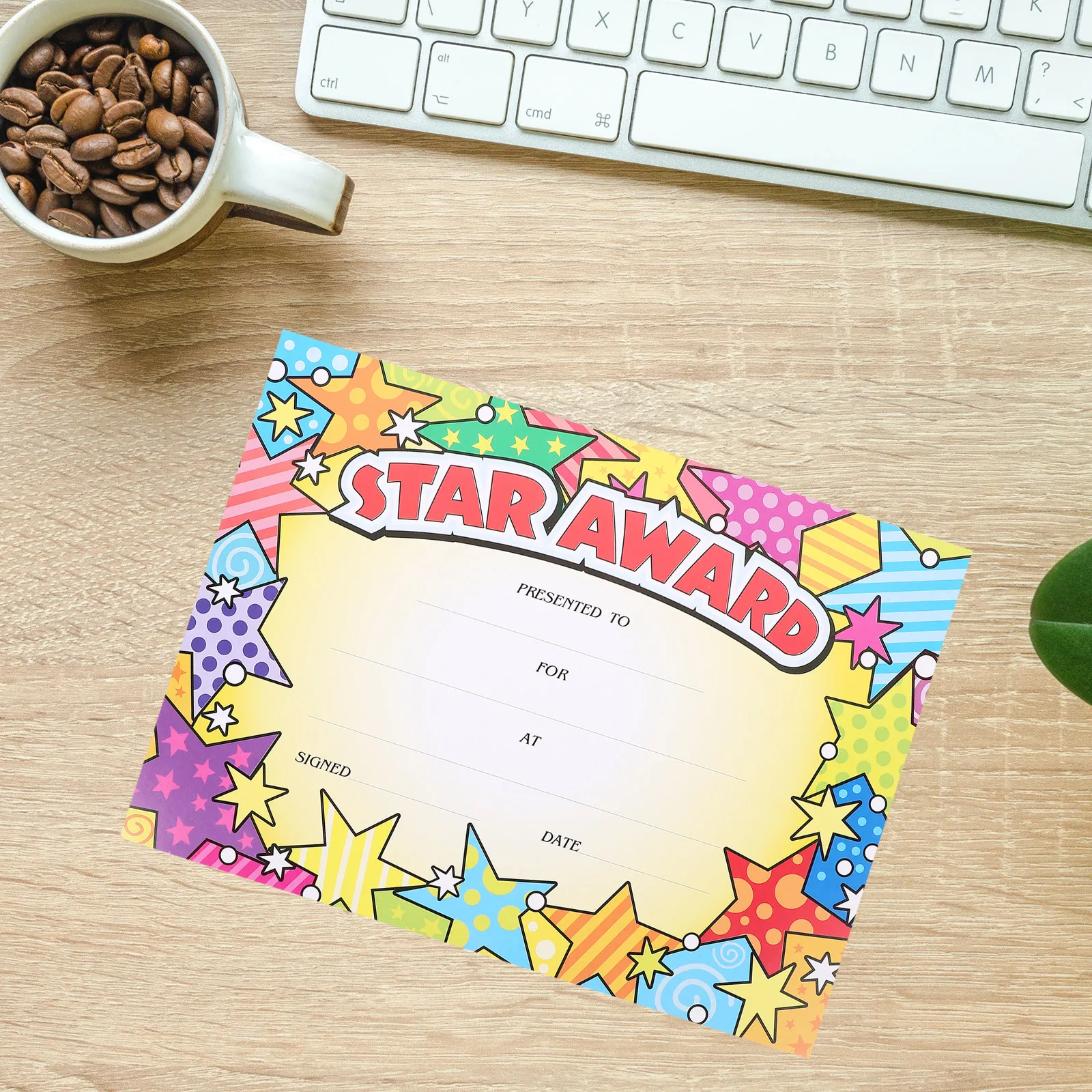 

20 Sheets Adorable Encourage Award Certificates for Certificate of Achievement Cartoon Design Thick Paper Easy Storage