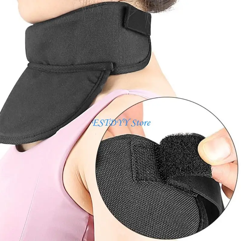 G6DE Sponge Filled Neck Support for Ice Hockey Comfortable Breathable Design Black