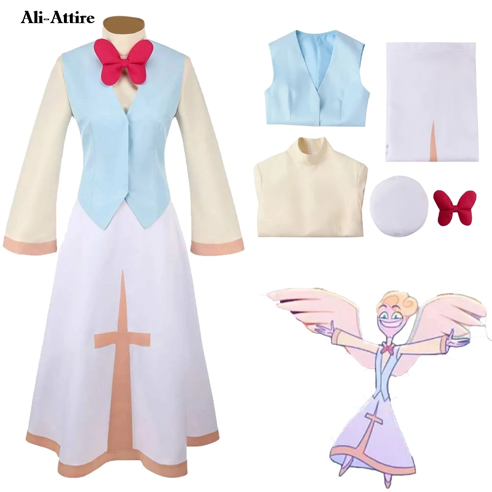 

TV Hell Inn Cosplay St. Peter Skirt Vest Clothes For Male Men Party Disguise Roleplay Halloween Costume Carnival Outfit Suits