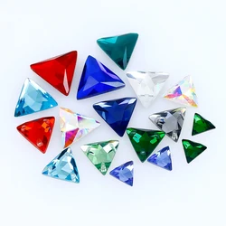 Glue on Triangle Shape Rhinestones, Flat Back Crystals, Glass Stone, Strass Glitters, Accessories for Nail Art Clothes, DIY