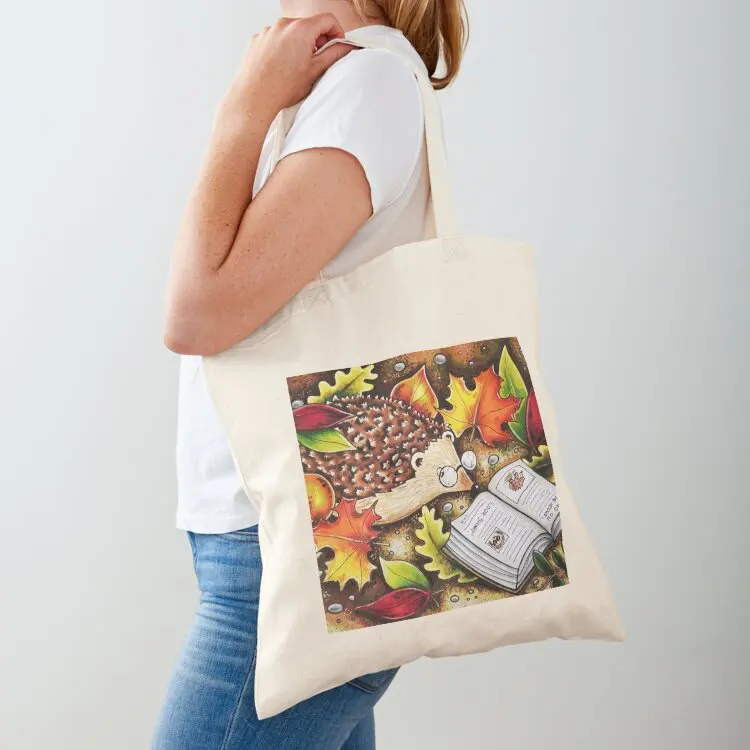 Hedgehog Reading Tote Bag shopping bag shoping bag tote men